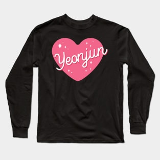 TXT Yeonjun name heart Long Sleeve T-Shirt